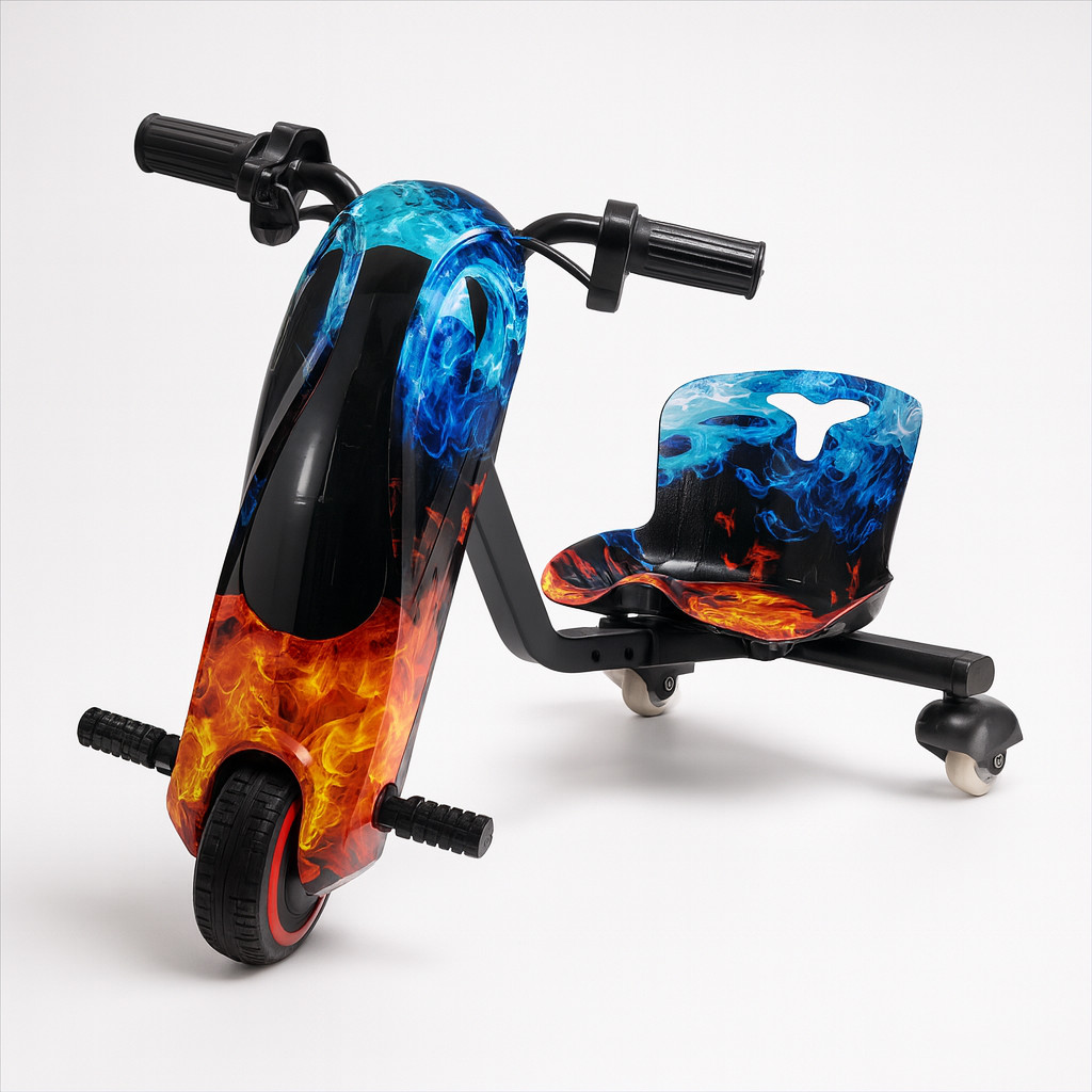 Triciclo Elétrico Infantil Drift 6.5” LED Bluetooth Bateria 36V 3 Velocidades Até 75kg