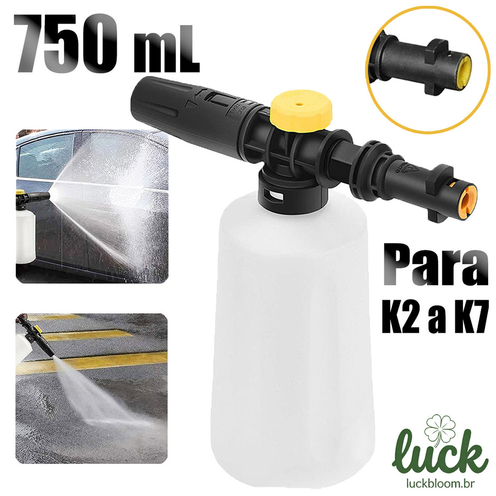 Aplicador de Espuma Snow Foam 750ml para Karcher K2-K7 Limpeza Profissional para Carros e Motos