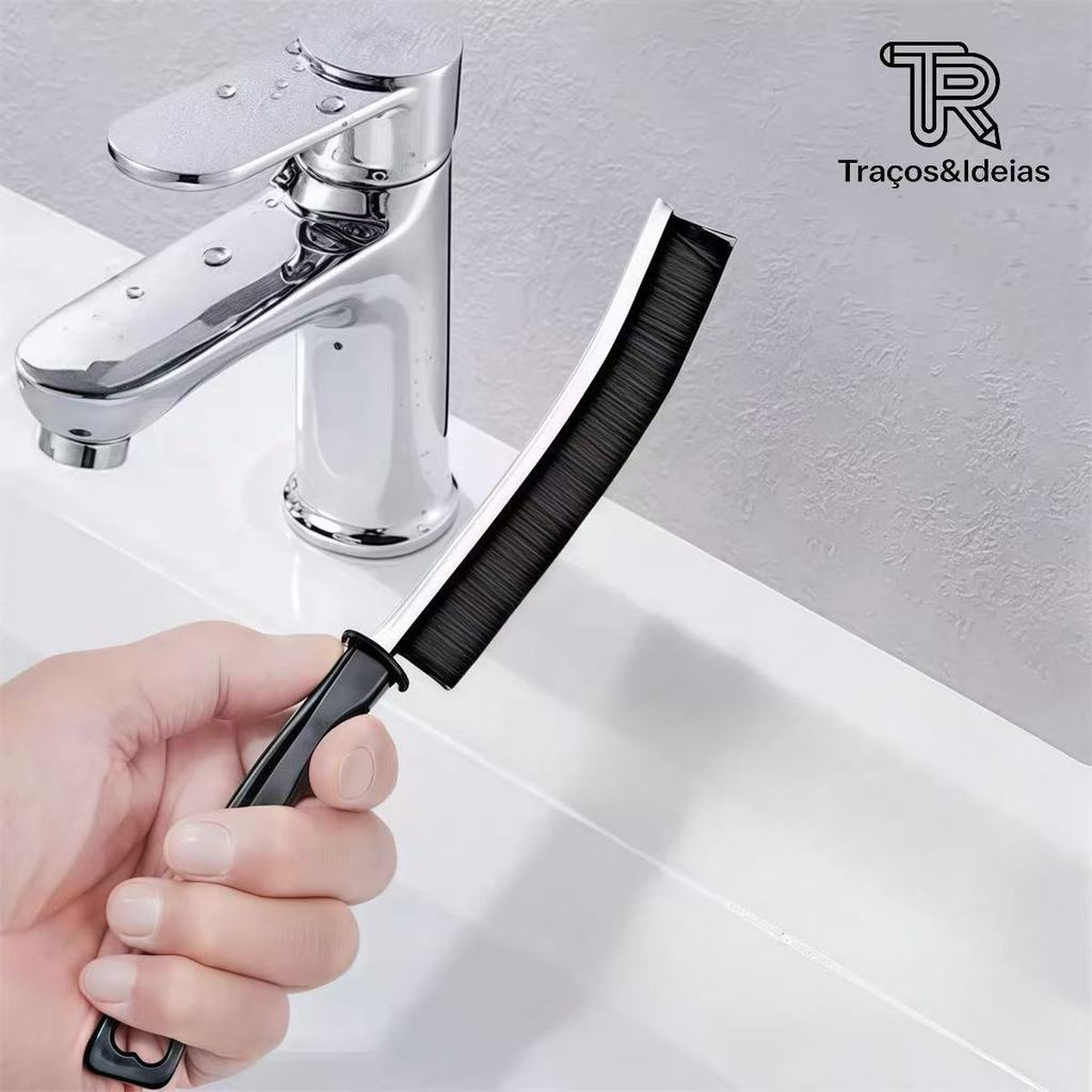 Ferramenta de Limpeza Multifuncional, Escova para Fendas com Cerdas Duras, Ideal para Banheiro e Cozinh WJ-046