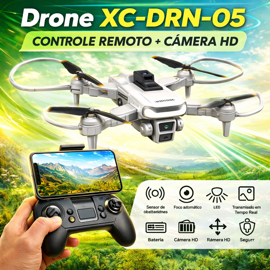 Drone DRN-05 Profissional 4K Sensor De Obstáculo 360 Graus Dual Câmera HD Wi-fi Drone De Alta Performance Completo