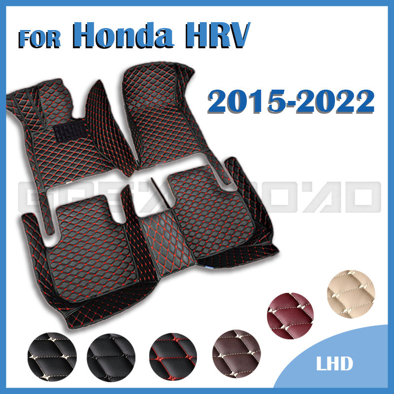 Tapetes De Carro Adequado Para Honda HRV 2015-2022 Almofadas De Pé Personalizadas Capa De Tapete Acessórios Interiores