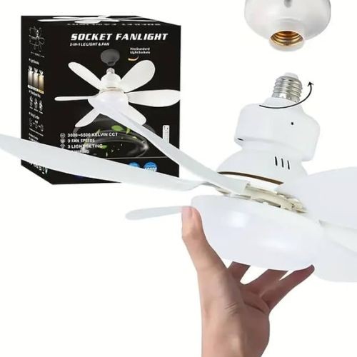 Ventilador de Teto 40w com 3 Hélice Controle e Bocal para la