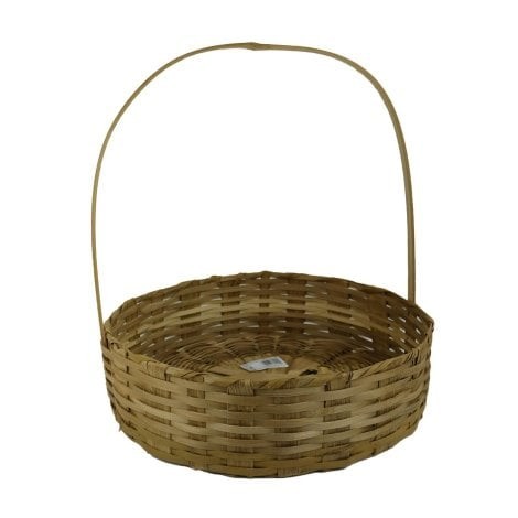 kit 6 Cesta de Bambu Alça Fraldeira 35x38cm Trançada