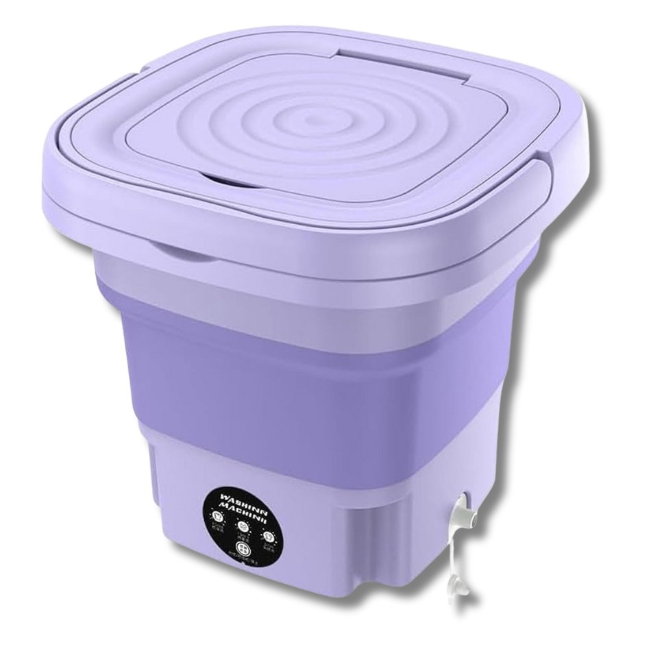 Mini Lavadora Dobrável 11L - Ideal para Roupas Delicadas