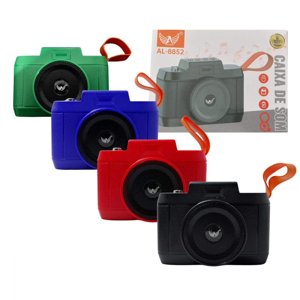 Caixa de Som Bluetooth Câmera 8W Portátil Altomex