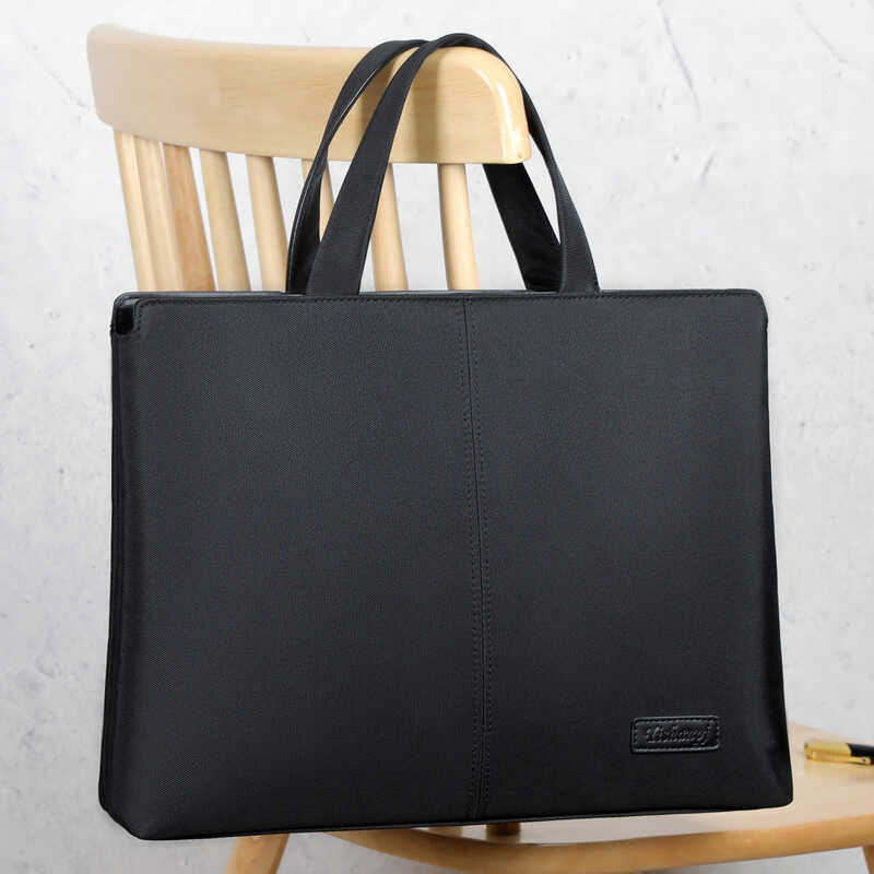 Pasta portátil bolsa de computador negócios saco de arquivo A4 funcionário saco de conferência de grande capacidade náil