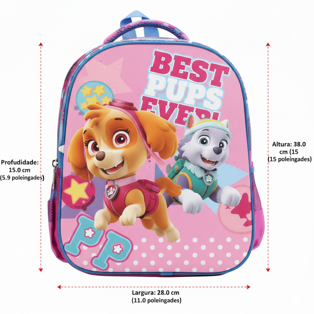Mochila Infantil Princesas Fofa Escolar Menina Leve Resistente