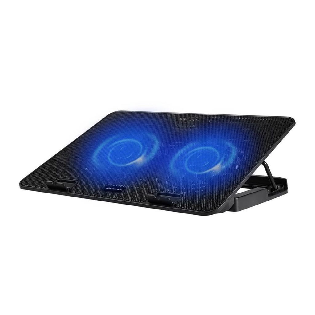 Suporte Cooler Notebook 2 Fans LED Azul - Ventilação Poderosa