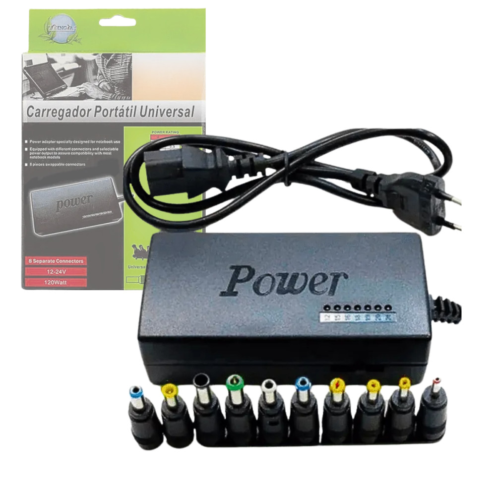 Adaptador Lukton 9 Plugs – Carregador Universal Notebook