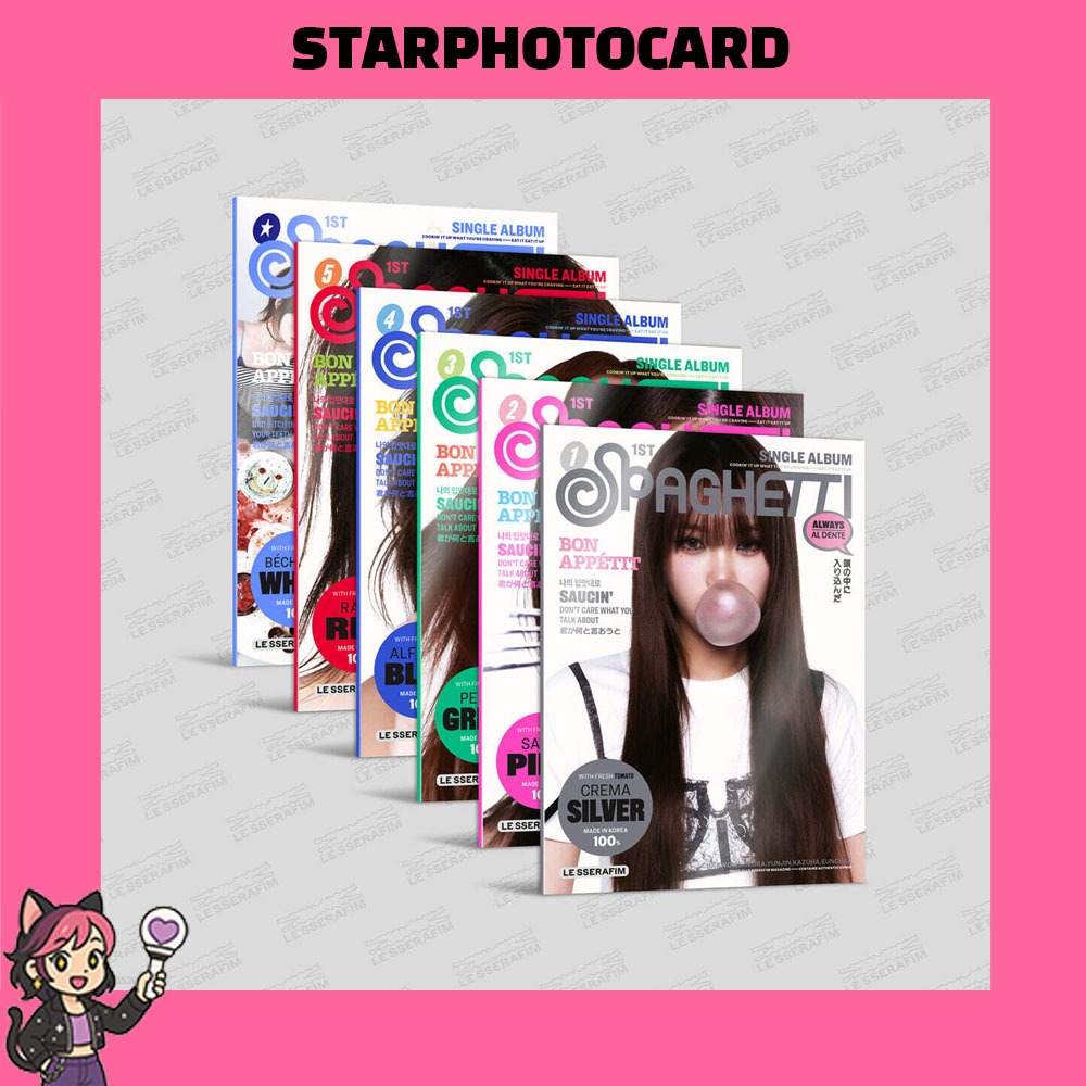 [READY STOCK] LE SSERAFIM - 1ST SINGLE ALBUM SPAGHETTI COMPACT VER