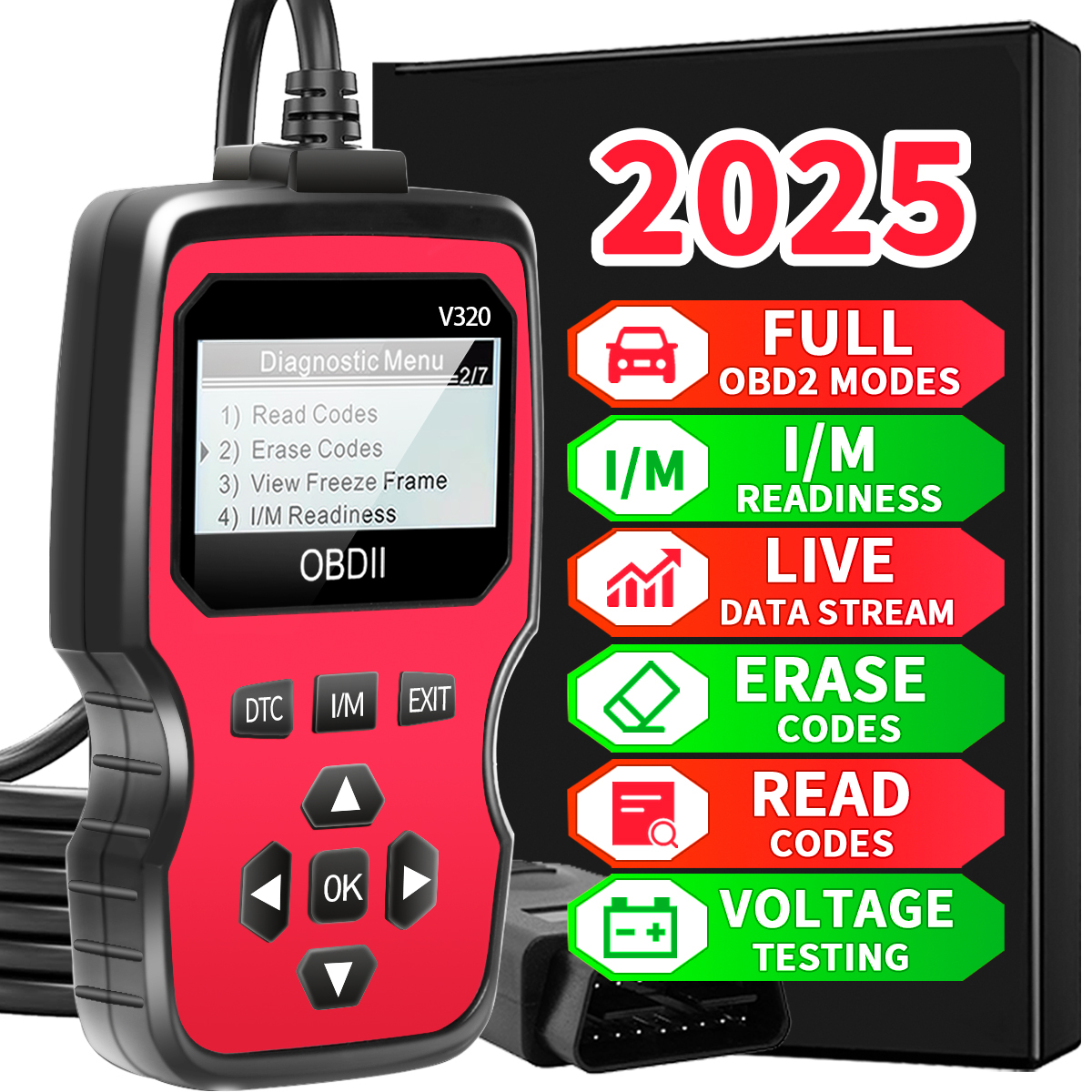 Scanner Obd2 Para Carros - Ferramenta De Diagnóstico Que Lê E Apaga Códigos, Compatível Com Veículos Desde 1996
