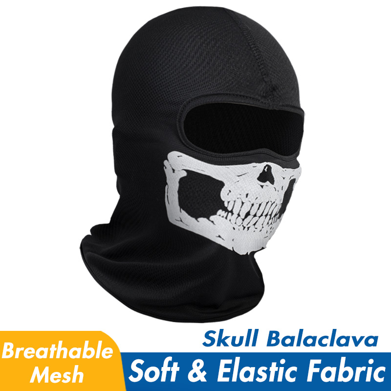 Máscara Fantasma Call of Duty, Balaclava de Esqueleto para Cosplay, Uso em Motocicletas, Halloween e Festas.