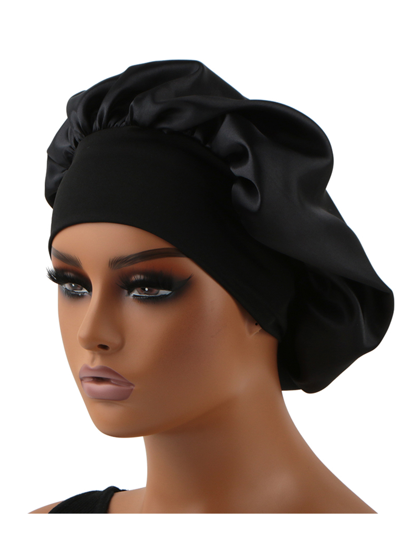 Cabelo De Faixa Larga De 7 Cm Protege Gorro De Seda Acetinada Para Dormir