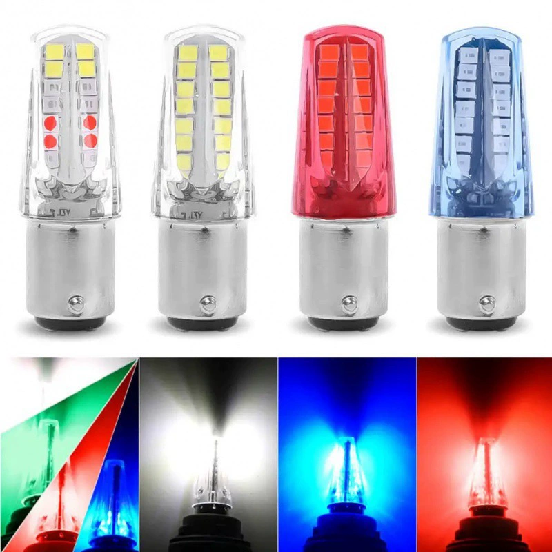 Universal 1157 BA15D LED Luz De Freio Da Motocicleta Piscando Lâmpada Traseira Sinal Volta Indicadora 12V 1PC