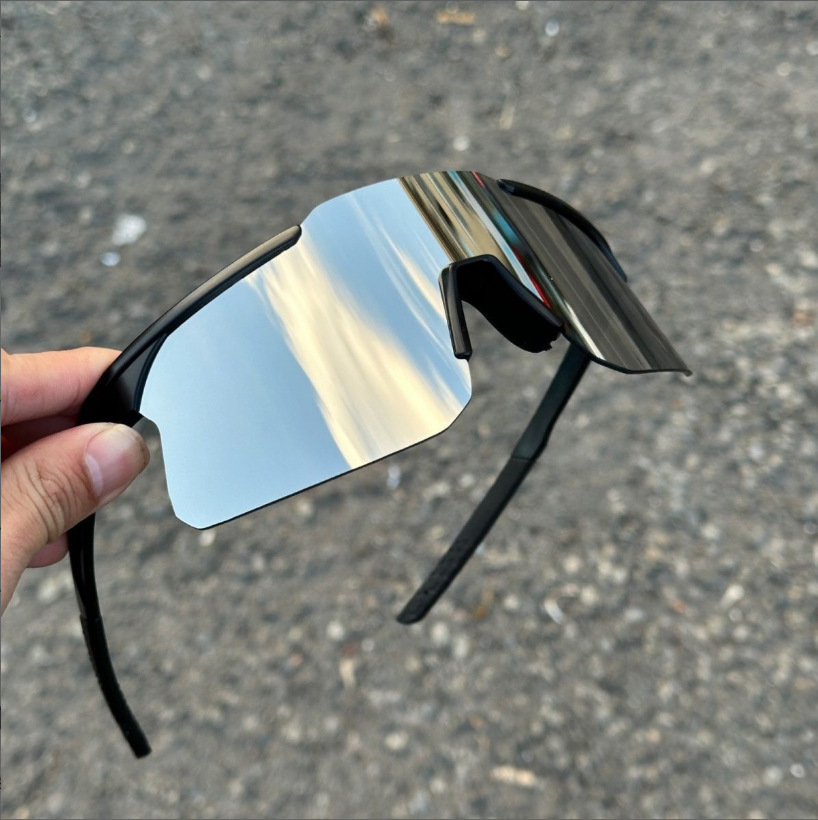 Óculos De Sol Unissex À Prova De Vento Para Ciclismo – Proteção UV Com Armação Grande Emagrecimento Facial Adequado Ativ