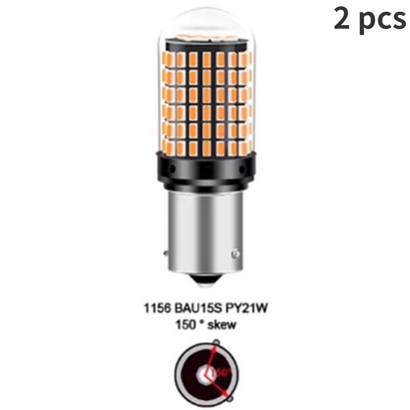 2 lâmpadas LED de sinalização de alto desempenho - Luz traseira de carro com 144 chips para visibilidade superior.