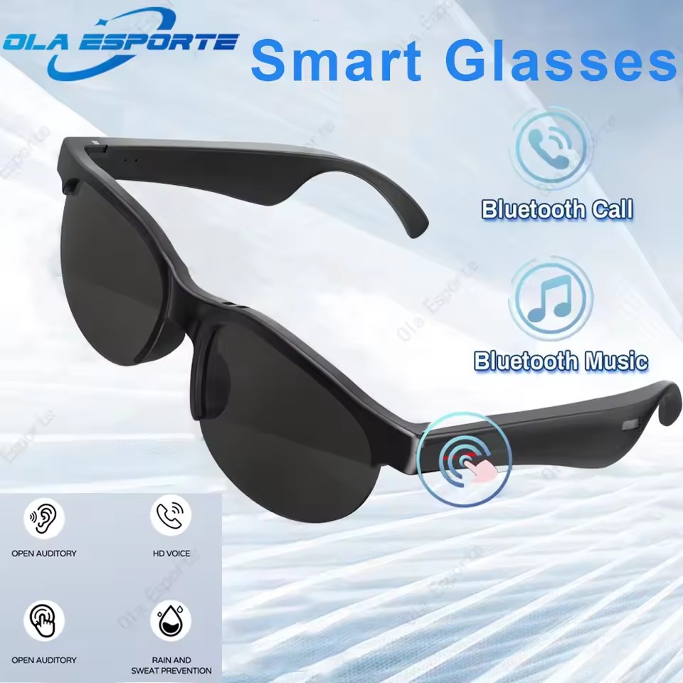 Bluetooth 5.3 Smart Glasses Fone De Ouvido Estéreo Anti-Blu-ray Com Controle De Toque Para Homens