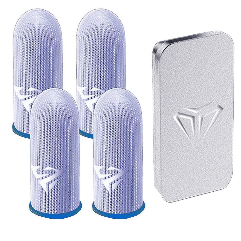 Conjunto de Luvas para Dedos de Jogo, Fibra de Vidro, Prata, Geladas, Respirável e À Prova de Suor.