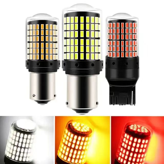 144 Lâmpadas Led Smd para Ba15s/1156/1157 – Ideais para Sinal de Virada, Luzes Diurnas, Neblina, Lanternas Traseiras,