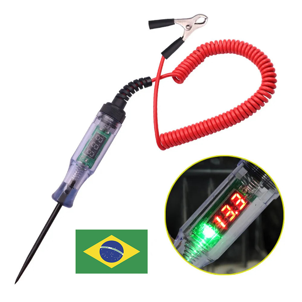 Testador De Circuito De Tensão Automotiva-Luz De Teste De Sonda De Diagnóstico 6V/12V/24V Para Carros E Caminhões
