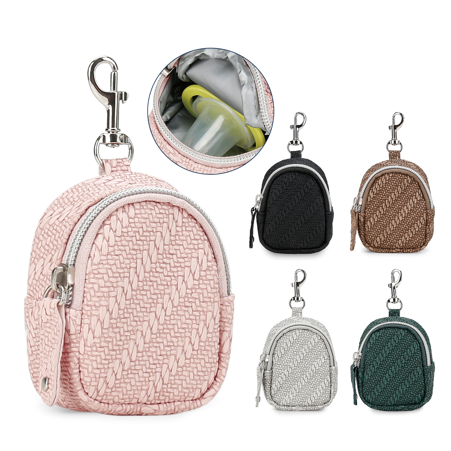  Bolsa de Armazenamento para Mamilos de Couro com Forro em PEVA Resistente a Manchas e Fácil de Limpar - Presente de