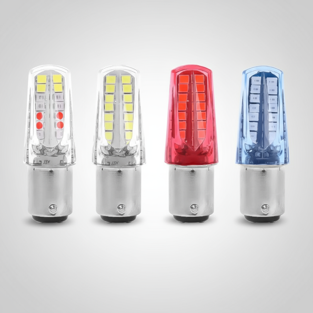  1157 BA15D LED Luz de Freio para Motocicleta - Luz Traseira de Estacionamento Piscante e Seta