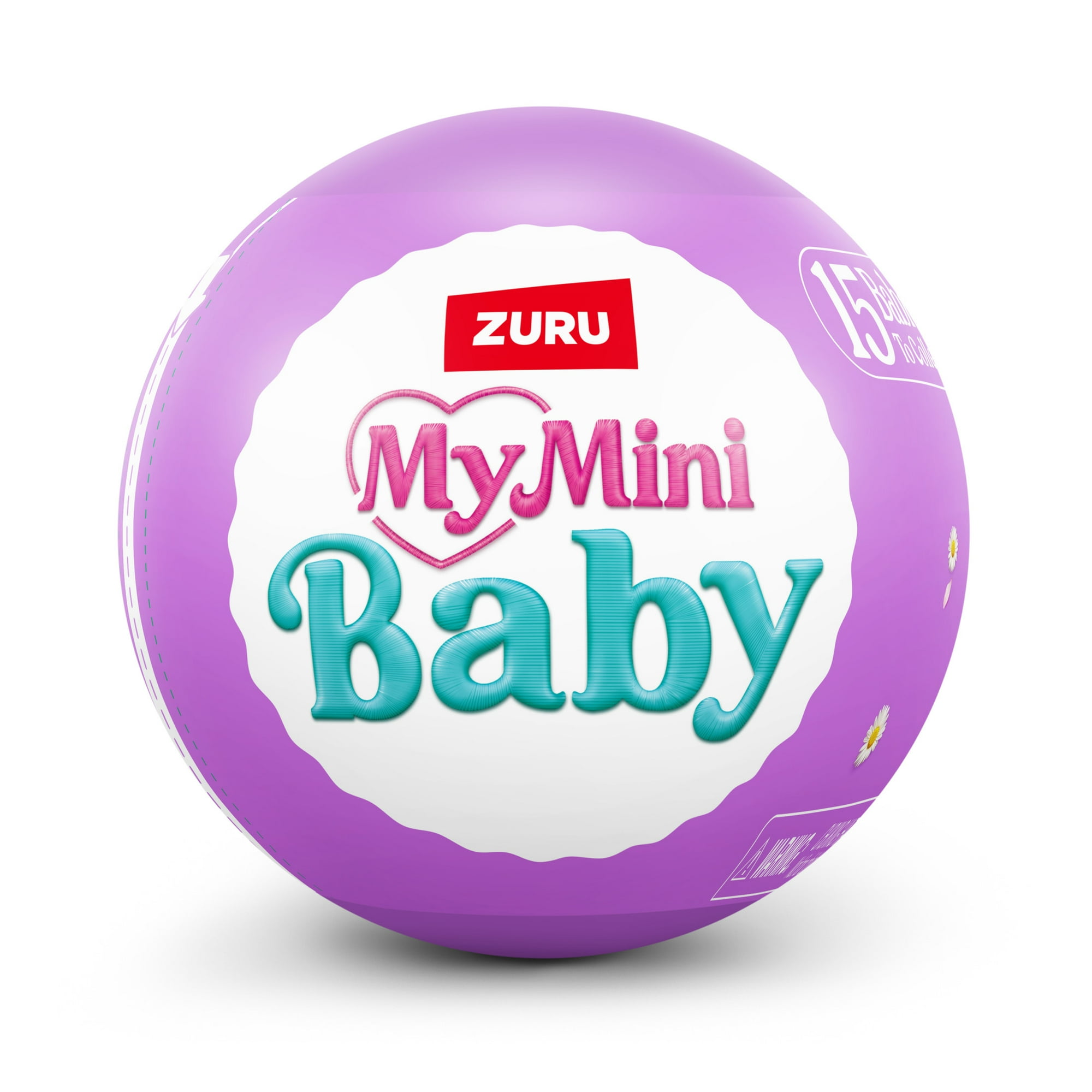ZURU My Mini Baby Surprise Egg Conjunto De Caixa Cega De Páscoa Brinquedo Cápsula Roxa Com 15 Bolos Orgânicos Para Menin