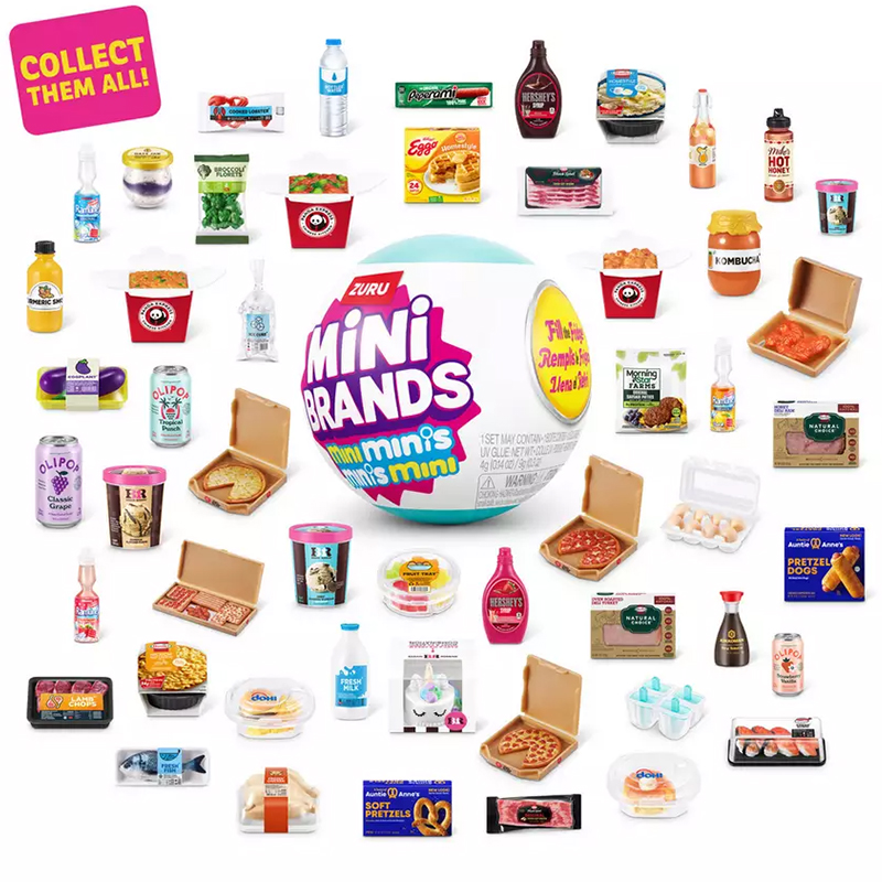  Mini Brands Fill The Fridge Mini Minis Série 1 da ZURU, Brinquedo Colecionável, Pacote Surpresa, Réplica Miniatura,