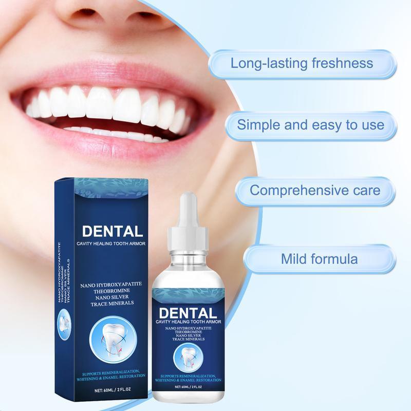  Hidroxiapatita & Prata Coloidal Líquido para Cuidados Dentários 60ml – Reparação de Esmalte, Clareamento e Defesa
