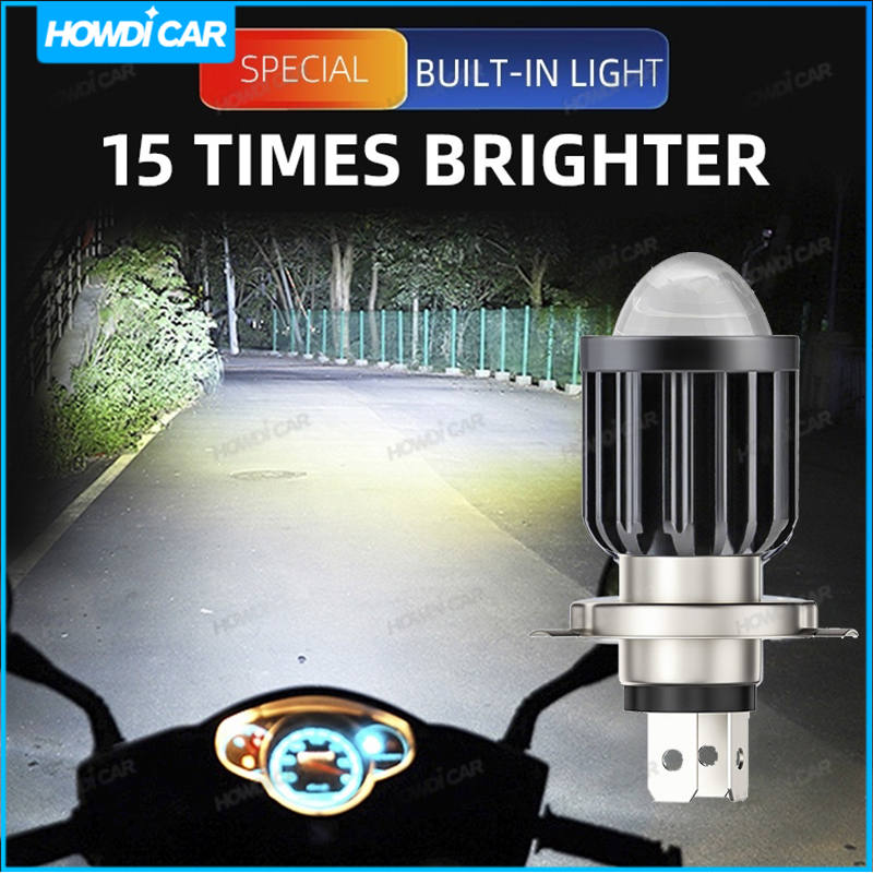 Lâmpadas De Farol De Motocicleta HCC_Howdi-H4/H6 CSP 12V LED Super Brilhante 12000LM